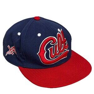 Young And Reckless: CULT Mens Snapback Adjustable Red Blue Hat, Baseball Cap
